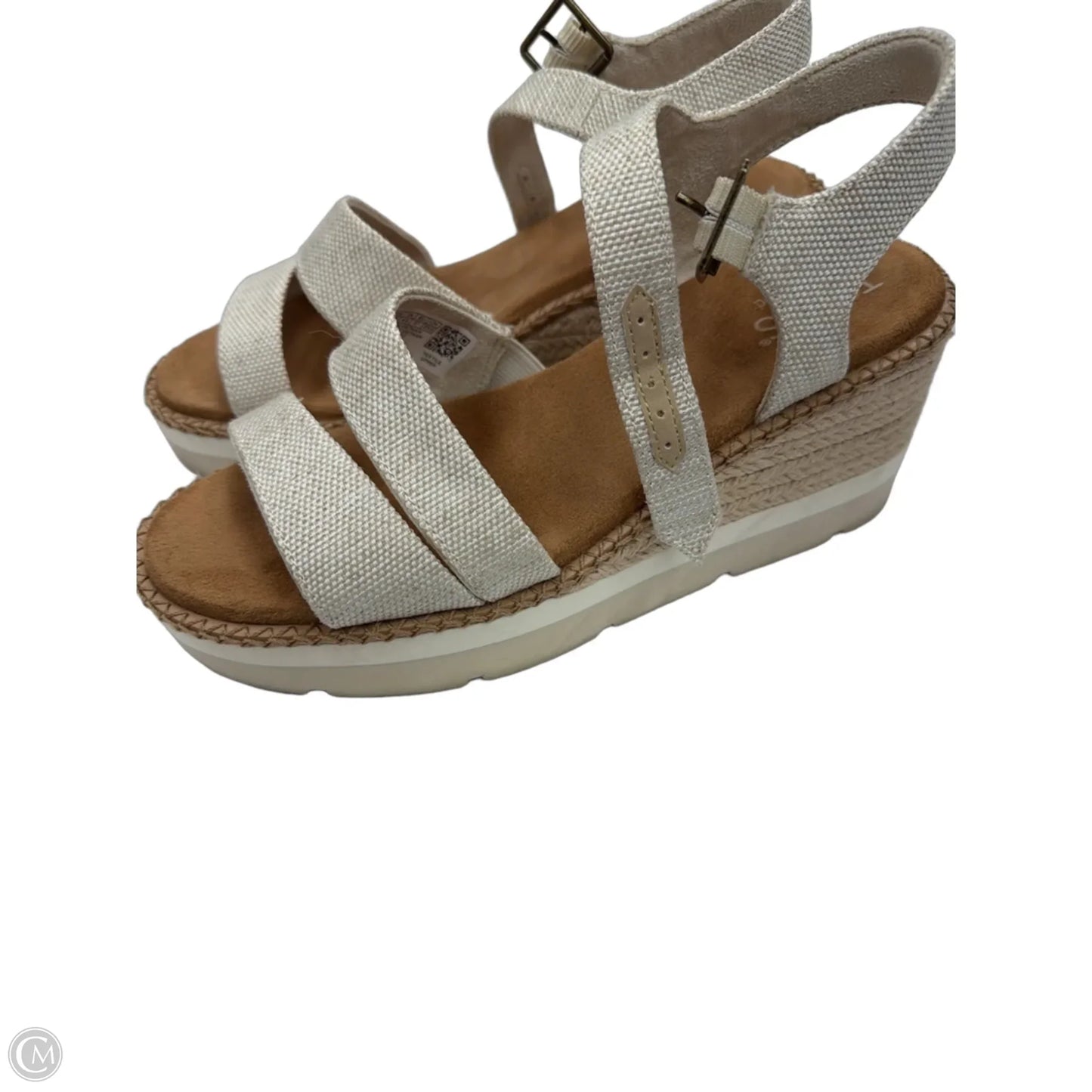 Sandals Heels Wedge By Toms In Tan, Size: 6.5