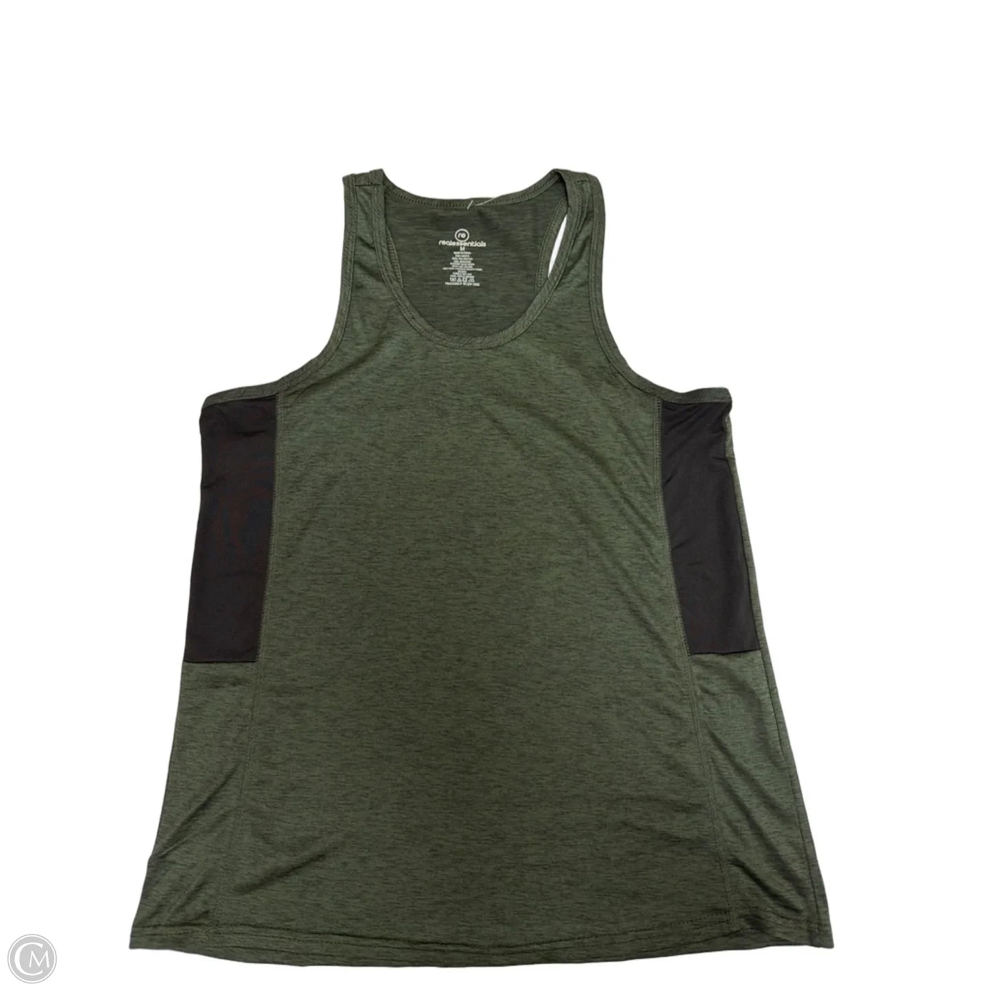 Athletic Tank Top By Clothes Mentor In Black & Green, Size: M