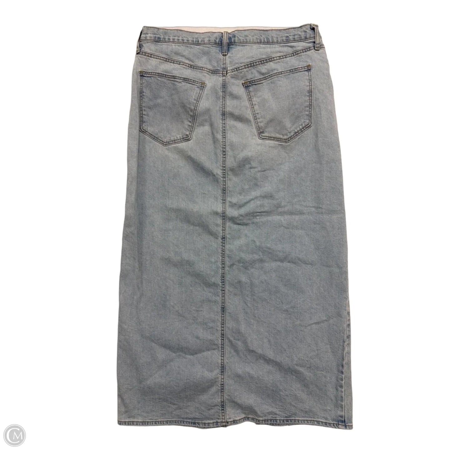 Skirt Midi By Universal Thread In Blue Denim, Size: Xl