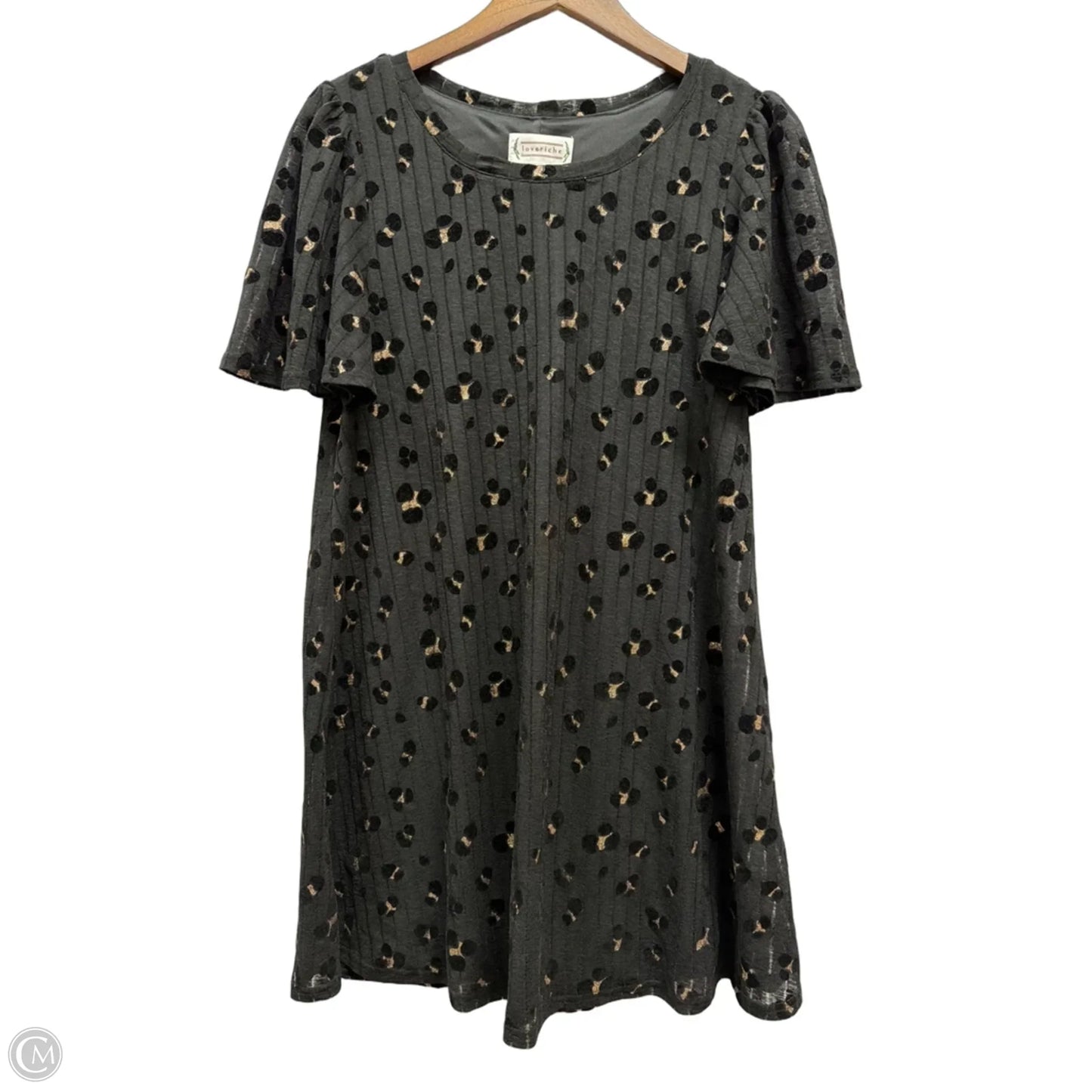Dress Casual Midi By Loveriche In Black & Gold, Size: S