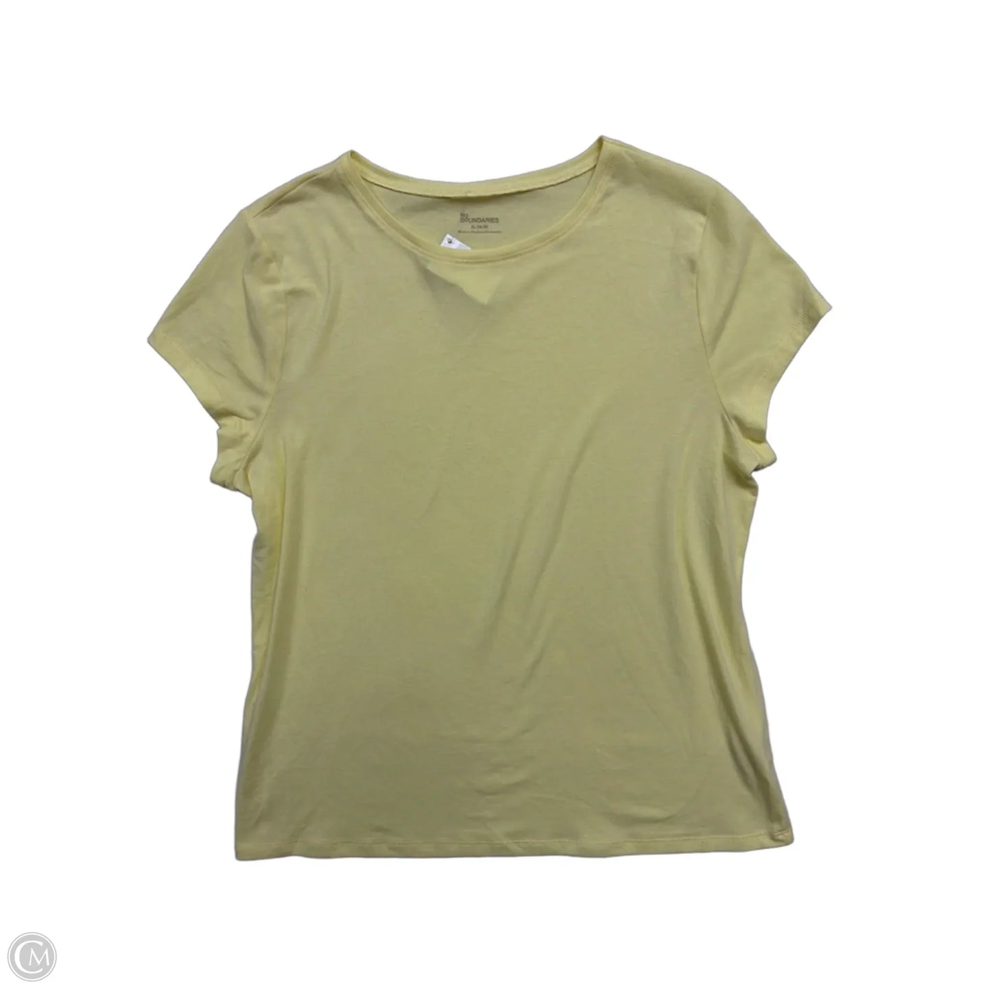 Top Short Sleeve By No Barriers In Yellow, Size: Xl