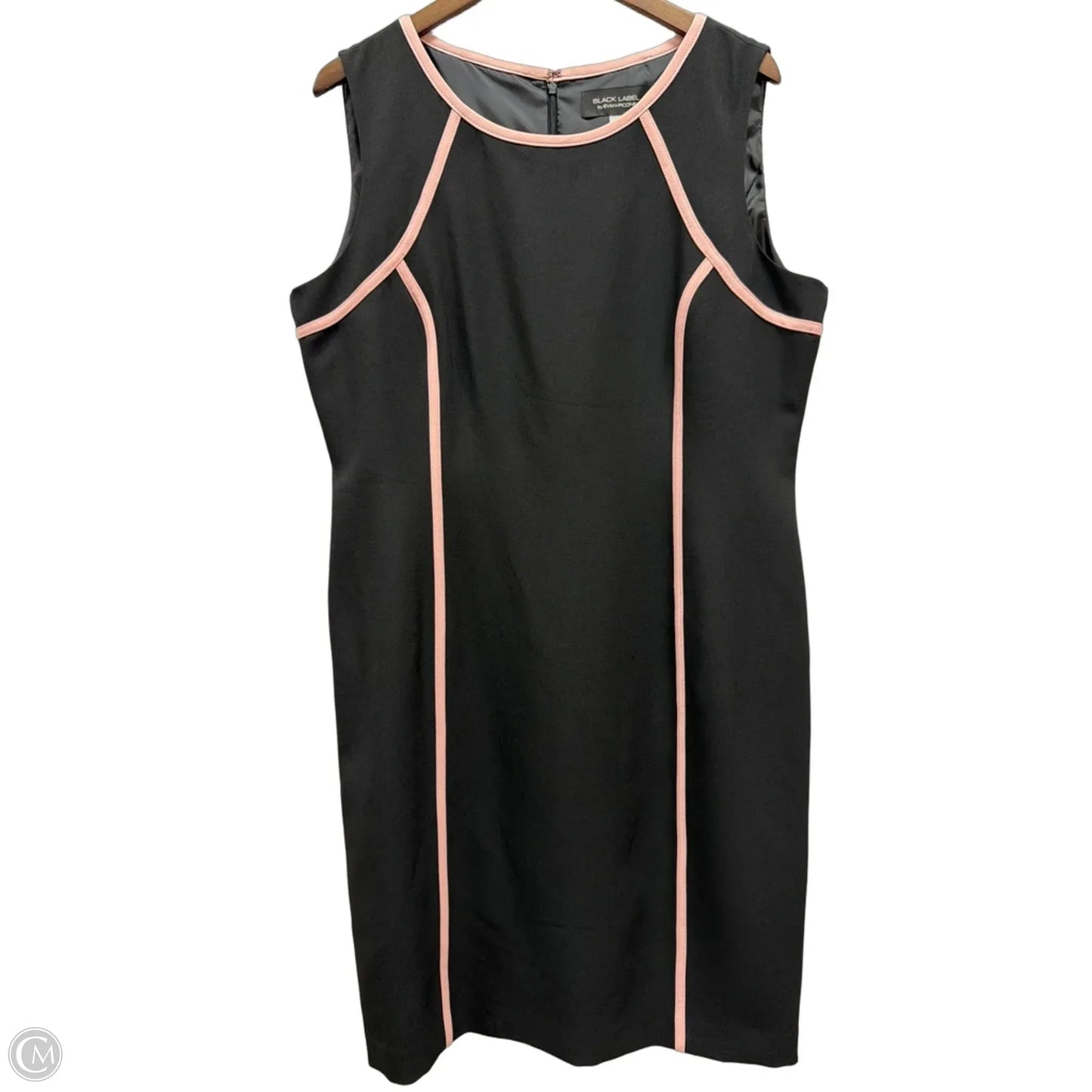 Dress Work By Evan-picone In Black & Pink, Size: Xl