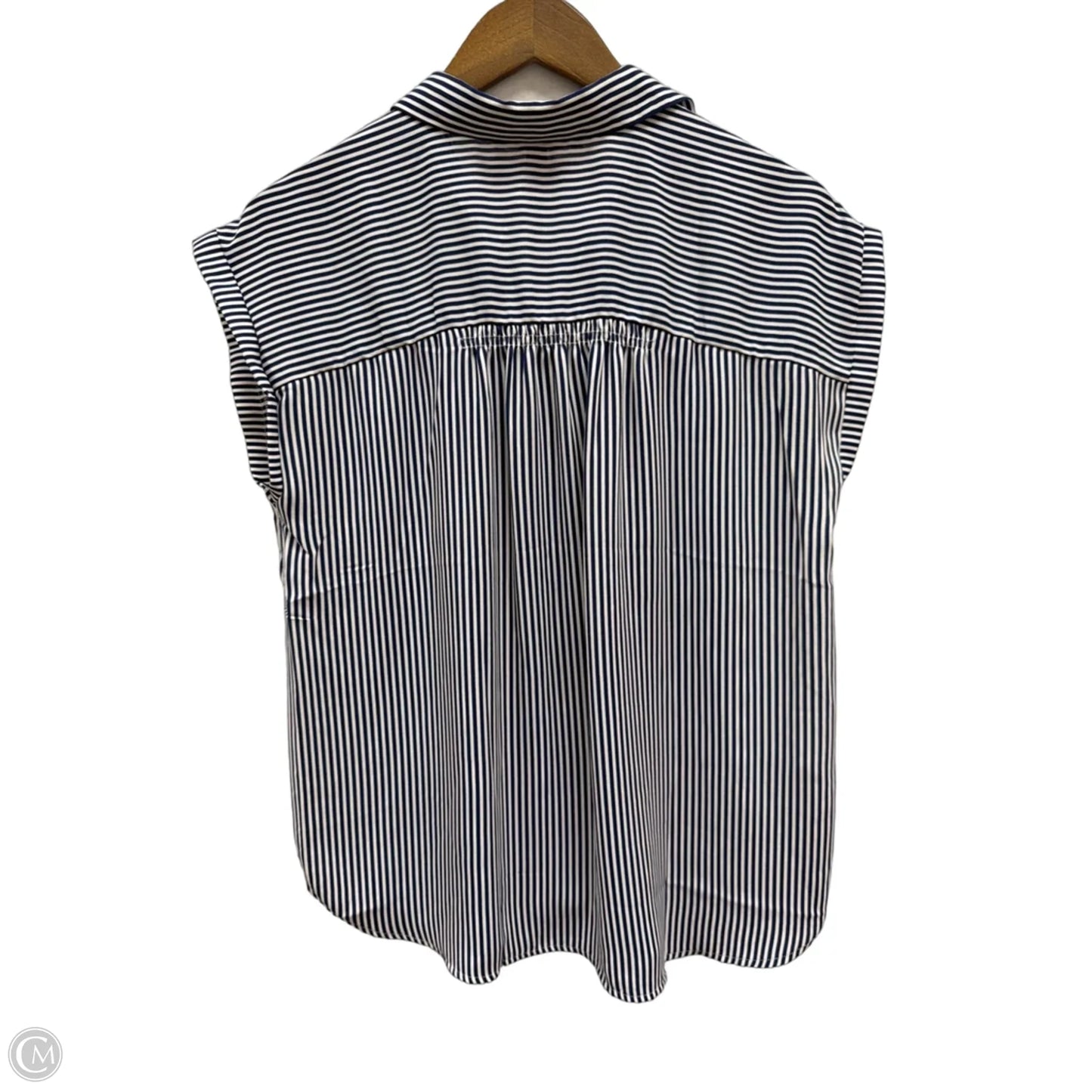 Top Short Sleeve By Loft In Striped Pattern, Size: M