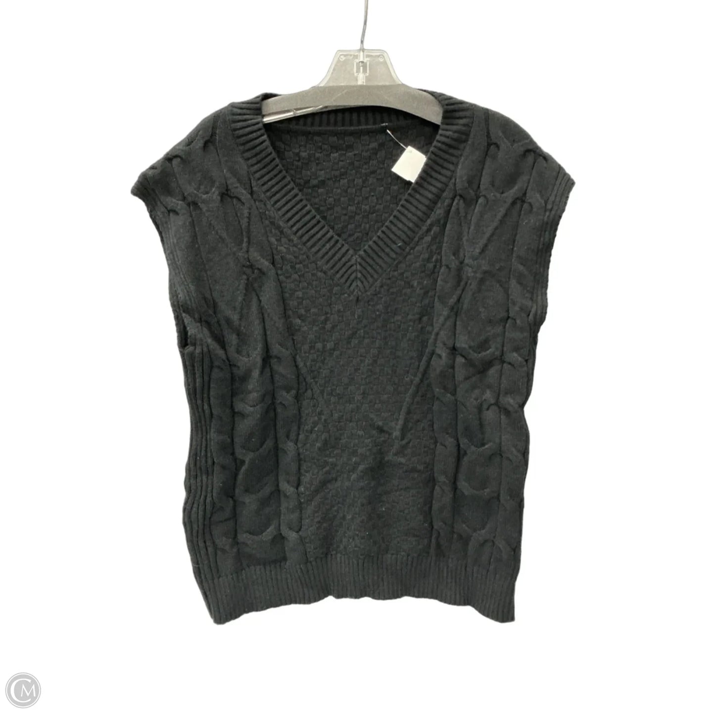 Vest Sweater By Shein In Black, Size: M