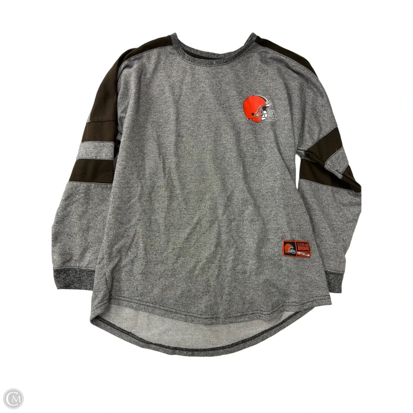 Top Long Sleeve By Nfl In Grey, Size: L