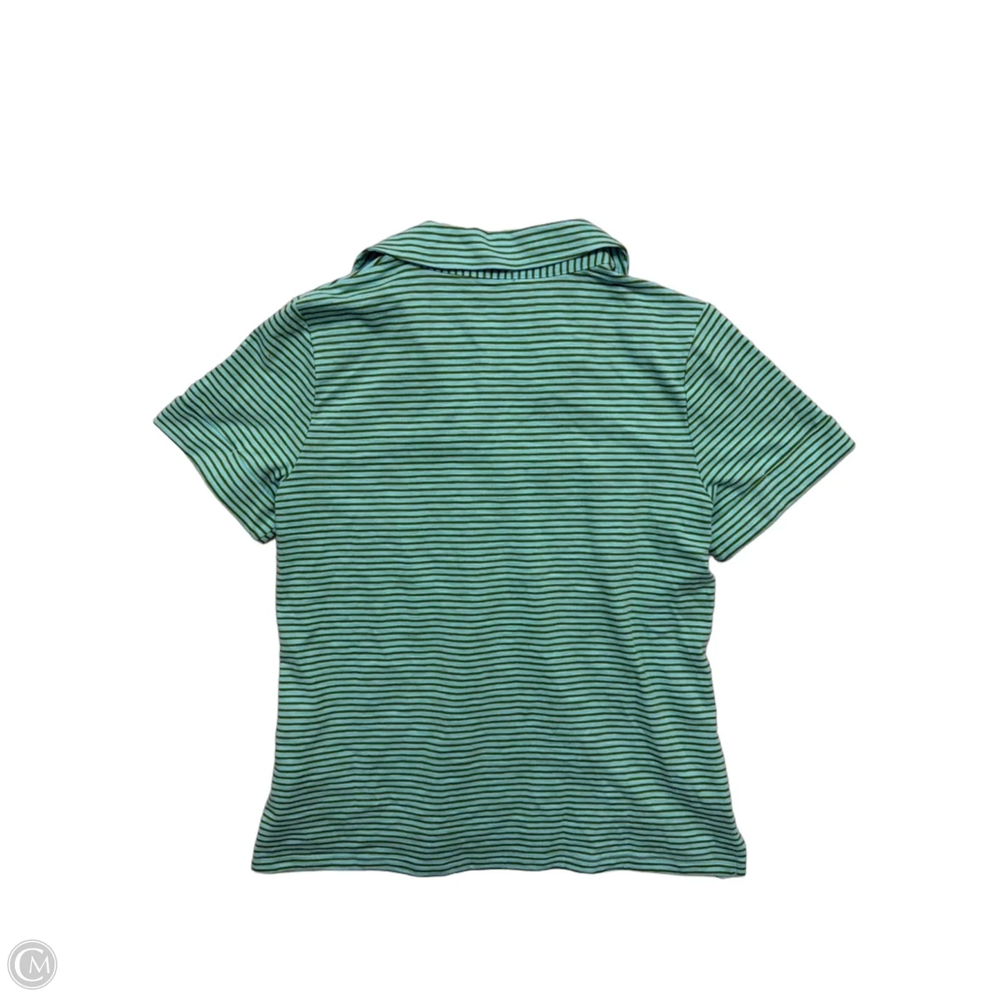 Top Short Sleeve By Talbots In Striped Pattern, Size: M
