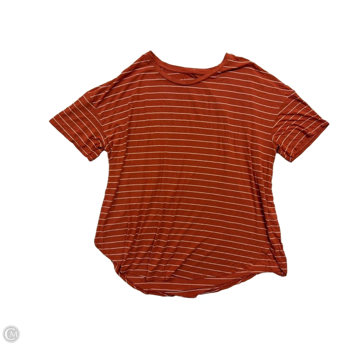 Top Short Sleeve By Time And Tru In Striped Pattern, Size: 2x
