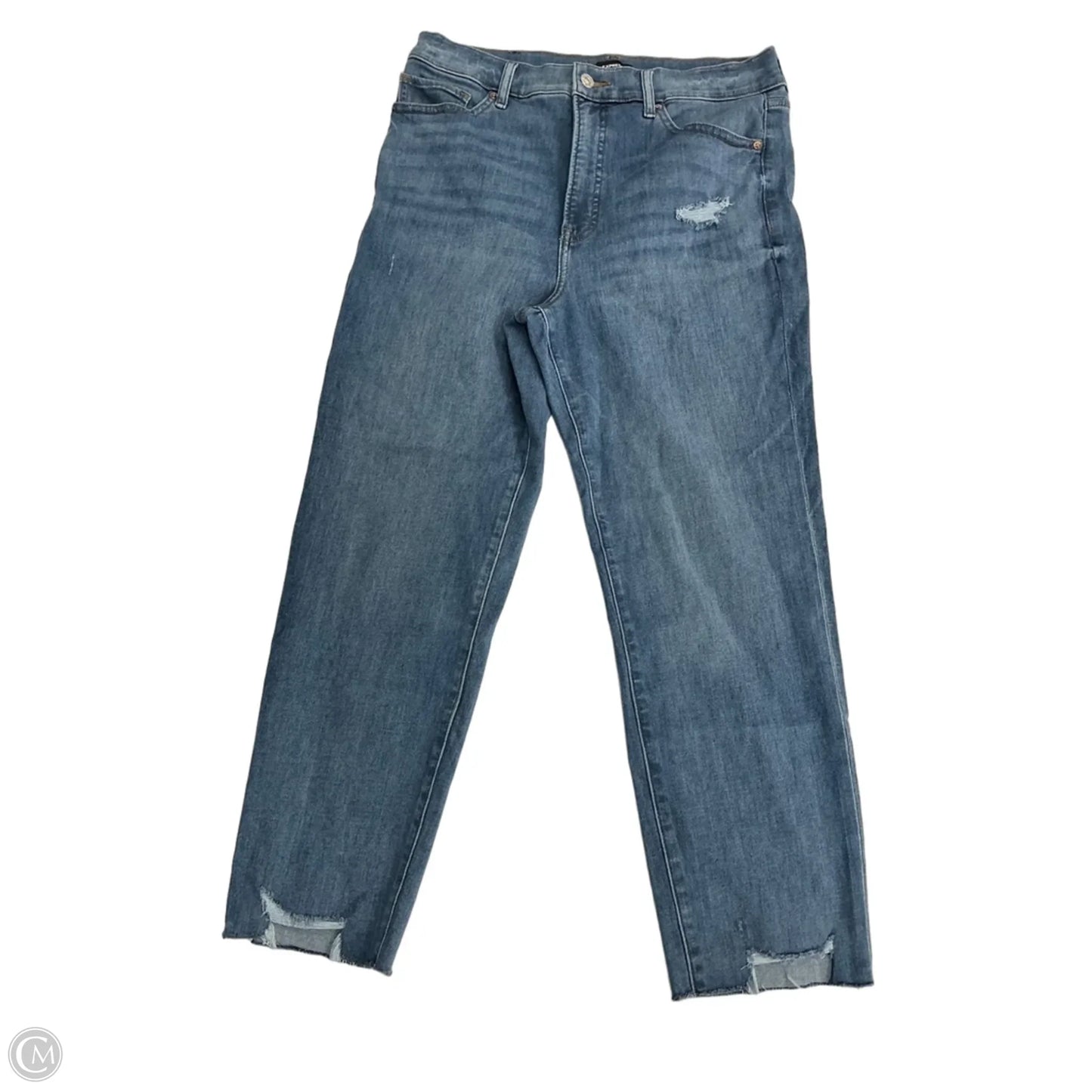 Jeans Cropped By Express In Blue Denim, Size: 12