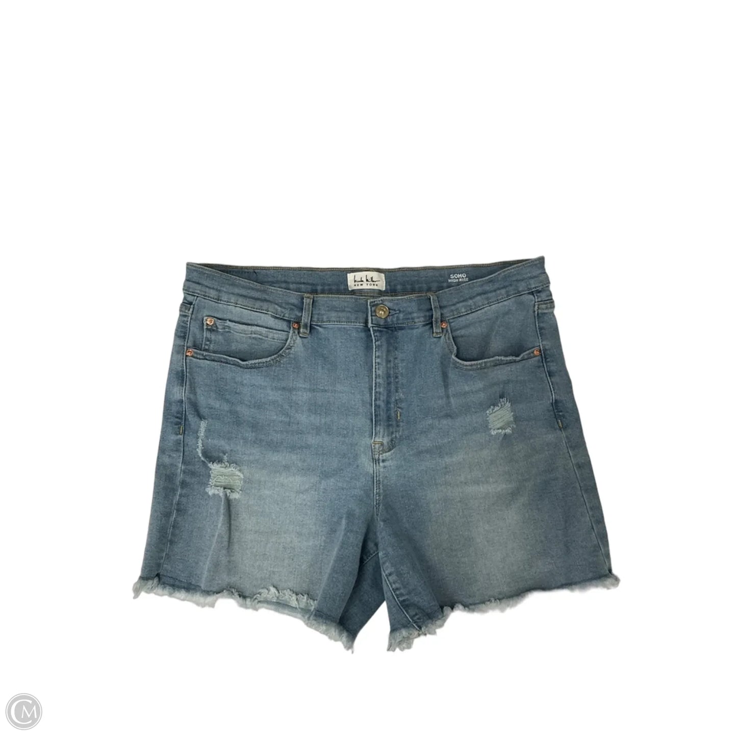 Shorts By Nicole Miller In Blue Denim, Size: 14