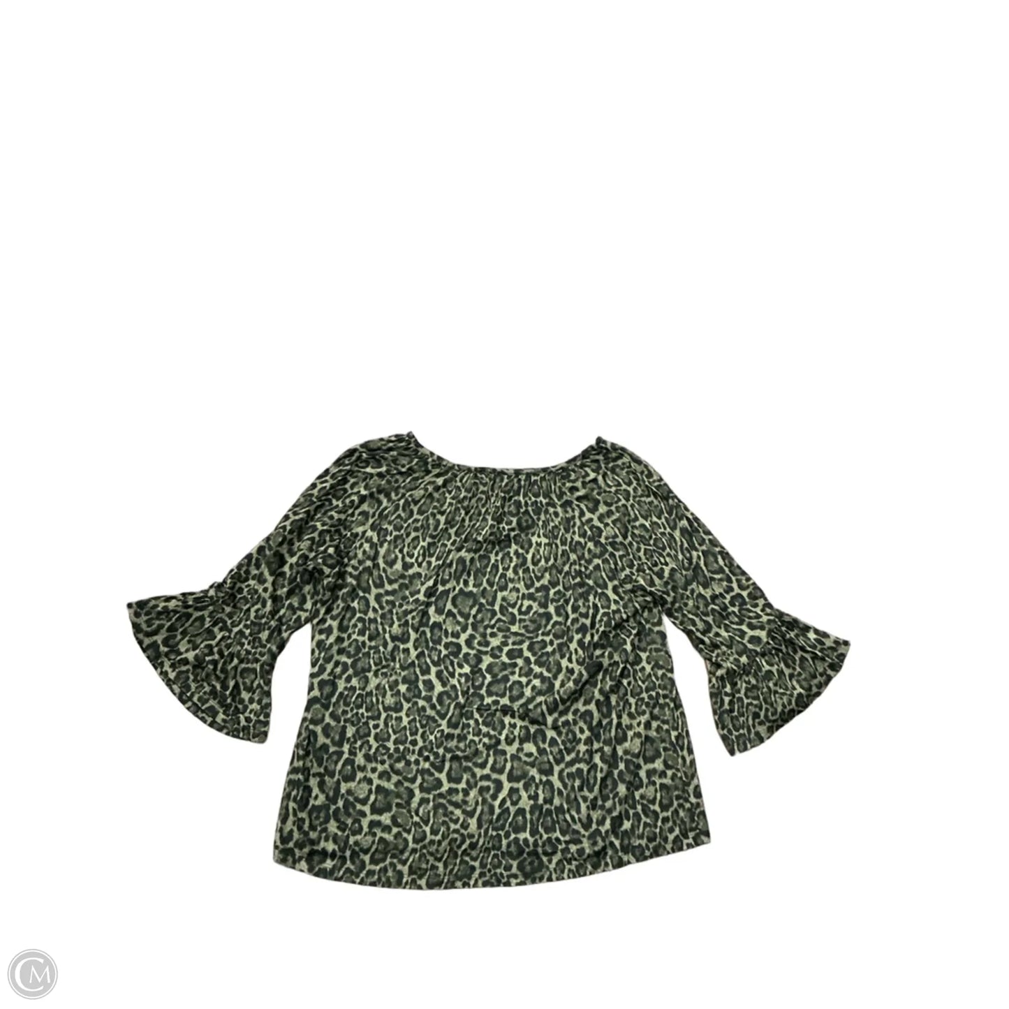 Top 3/4 Sleeve By Michael By Michael Kors In Animal Print, Size: L