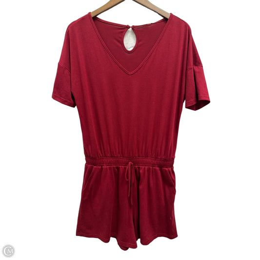 Romper By Clothes Mentor In Maroon, Size: L