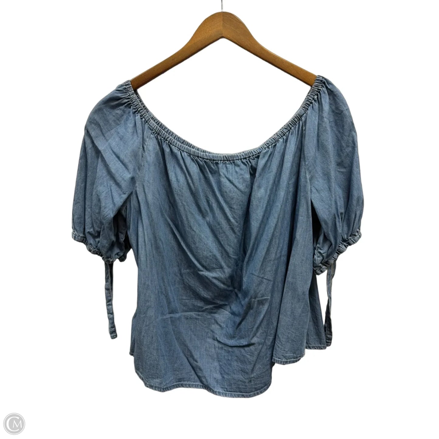 Top Short Sleeve By Lane Bryant In Blue Denim, Size: 1x