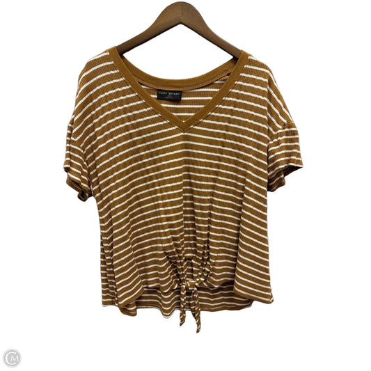 Top Short Sleeve By Lane Bryant In Striped Pattern, Size: 1x
