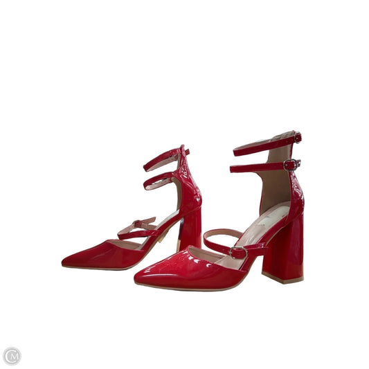 Shoes Heels Block By Clothes Mentor In Red, Size: 9