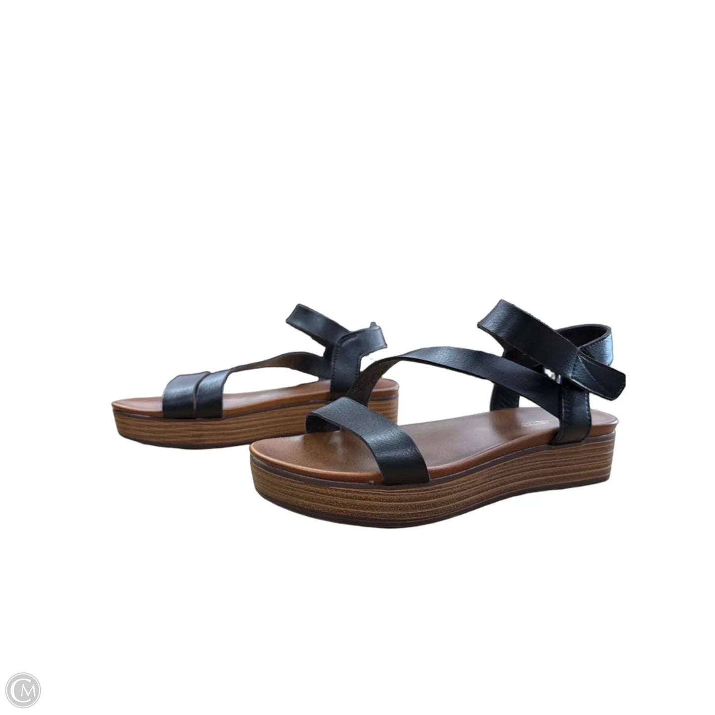 Sandals Flats By Cushionaire In Black, Size: 6.5