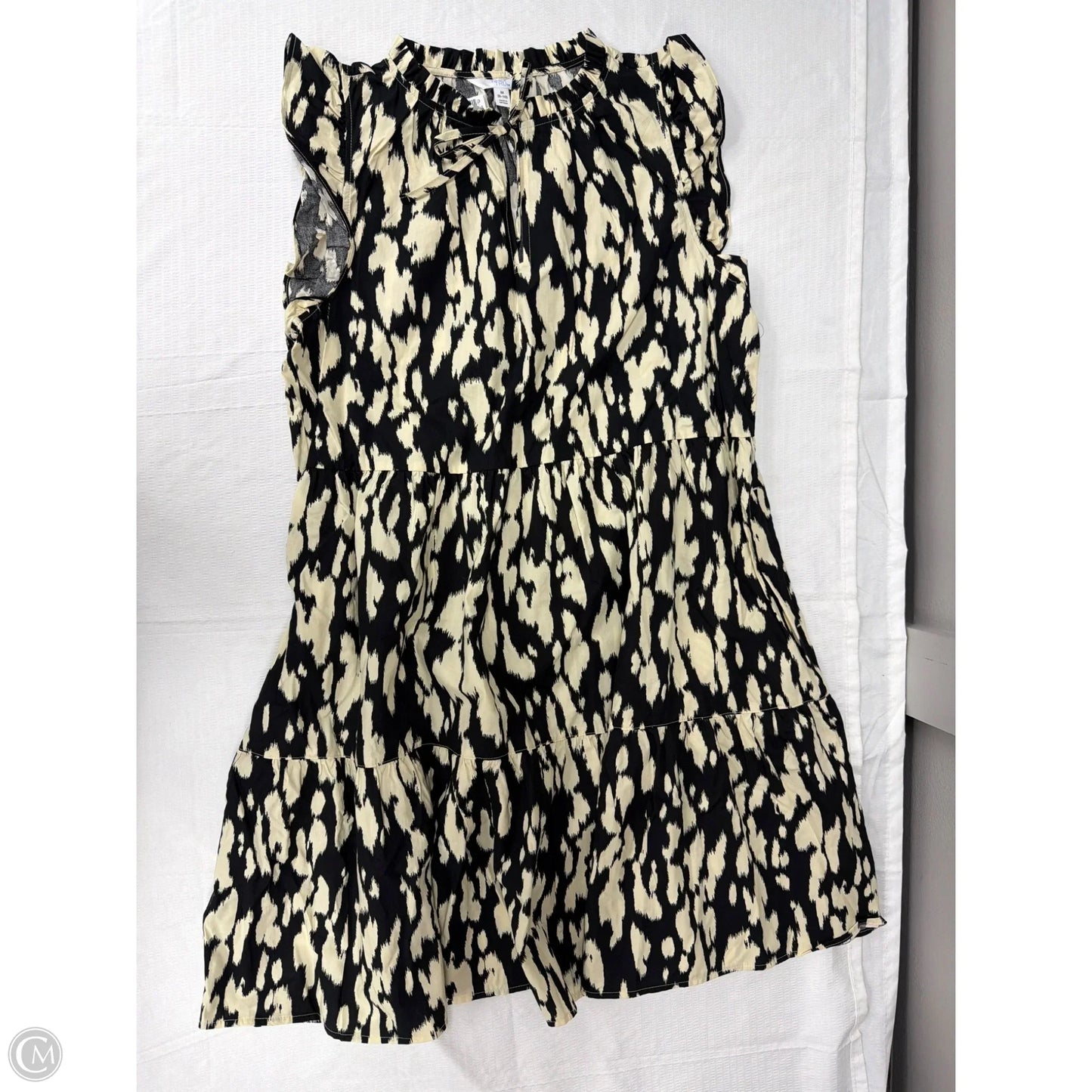 Dress Casual Midi By Time And Tru In Black & Cream, Size: M