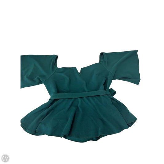 Top Short Sleeve By Cmf In Green, Size: 2x