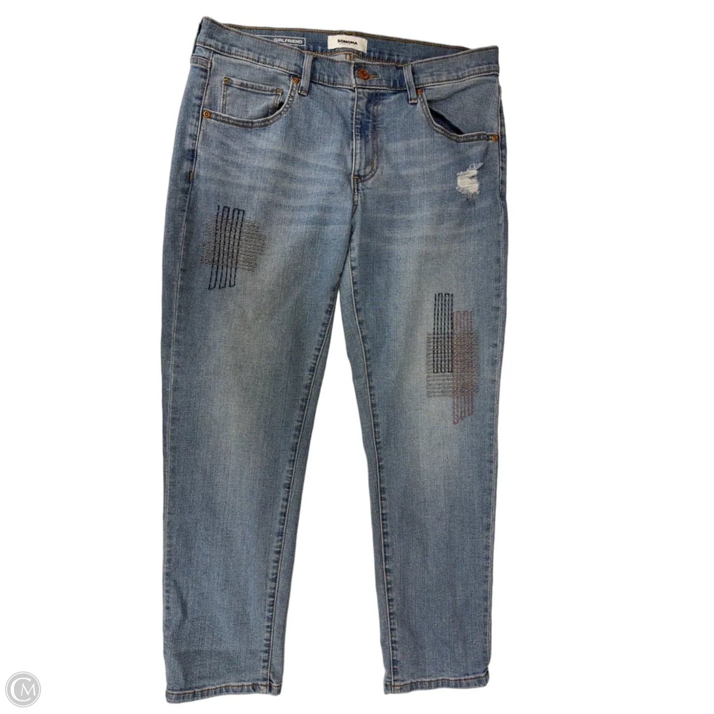 Jeans Cropped By Sonoma In Blue Denim, Size: 8