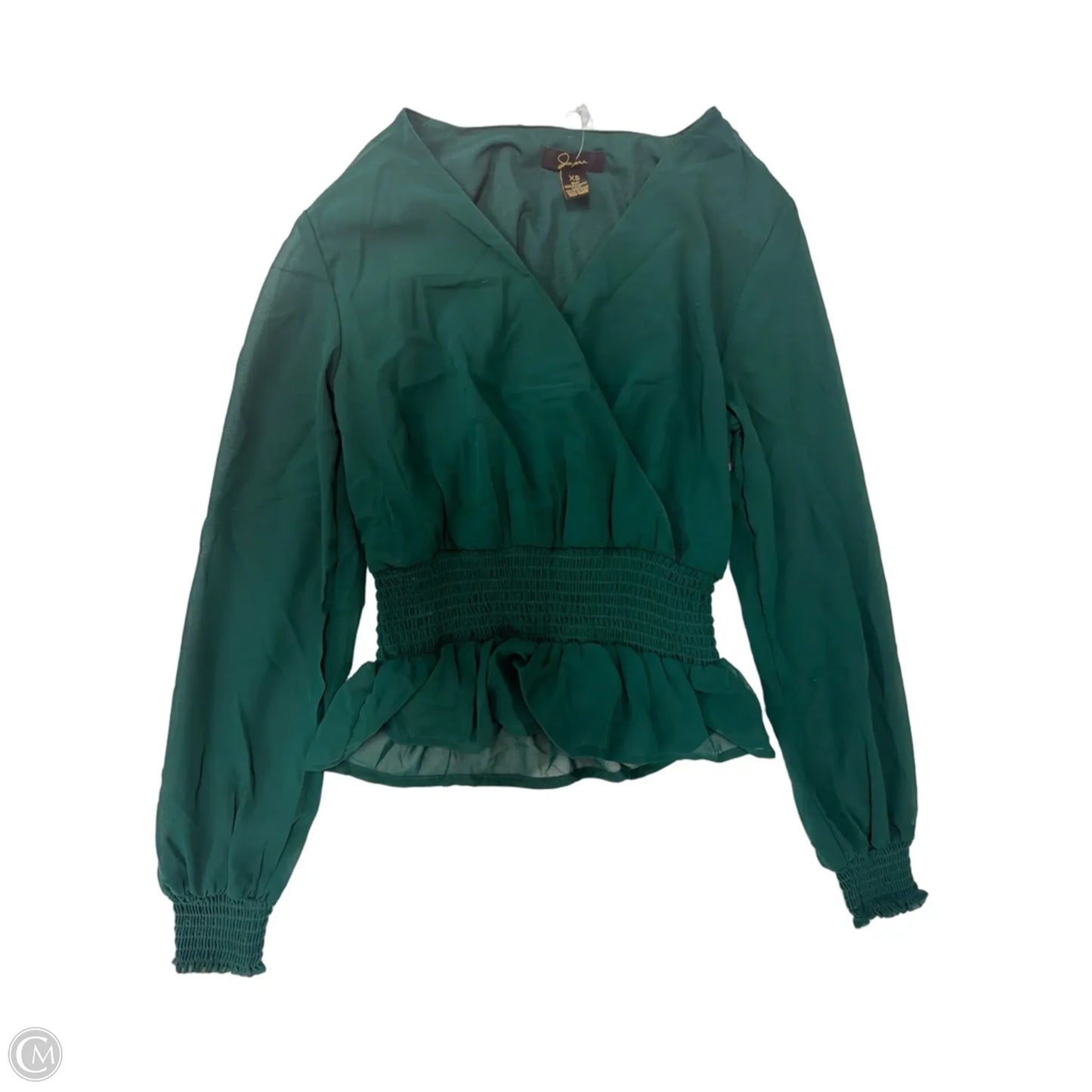 Top Long Sleeve By Japna In Green, Size: Xs
