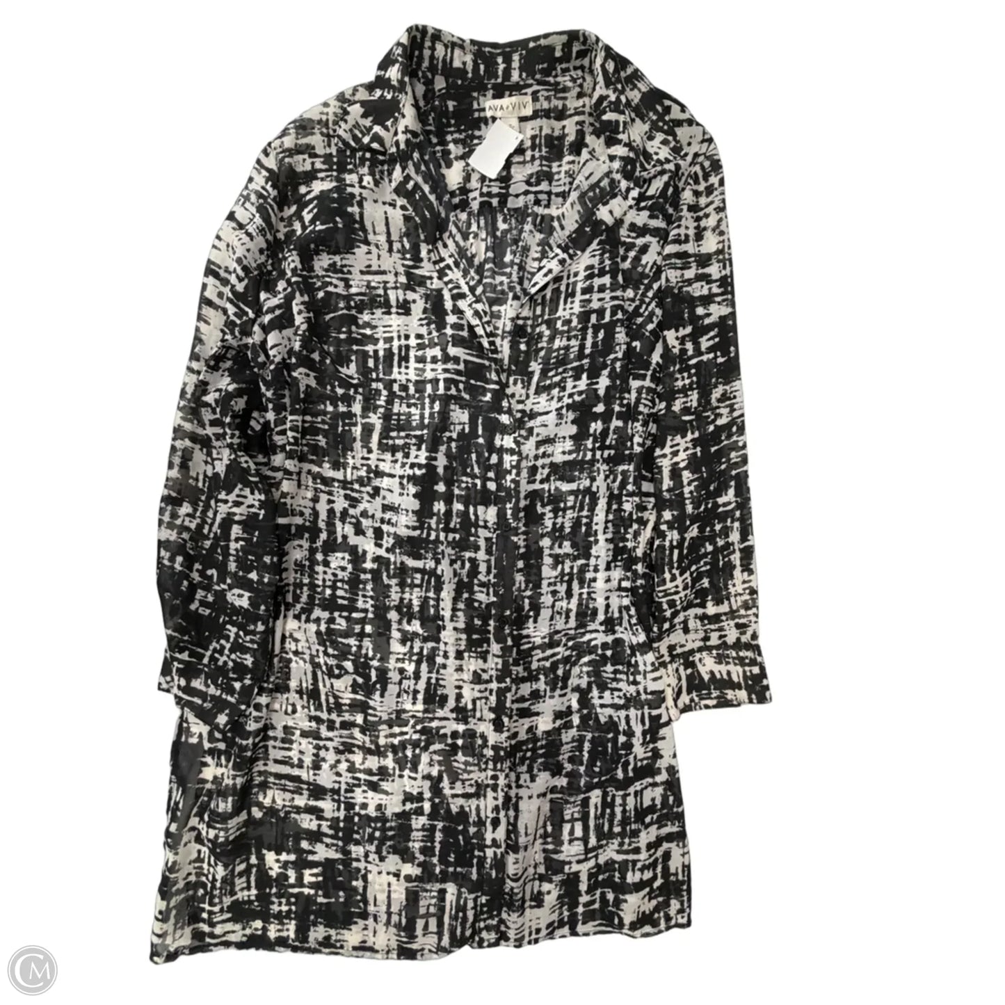 Dress Casual Short By Ava & Viv In Black & White, Size: 3