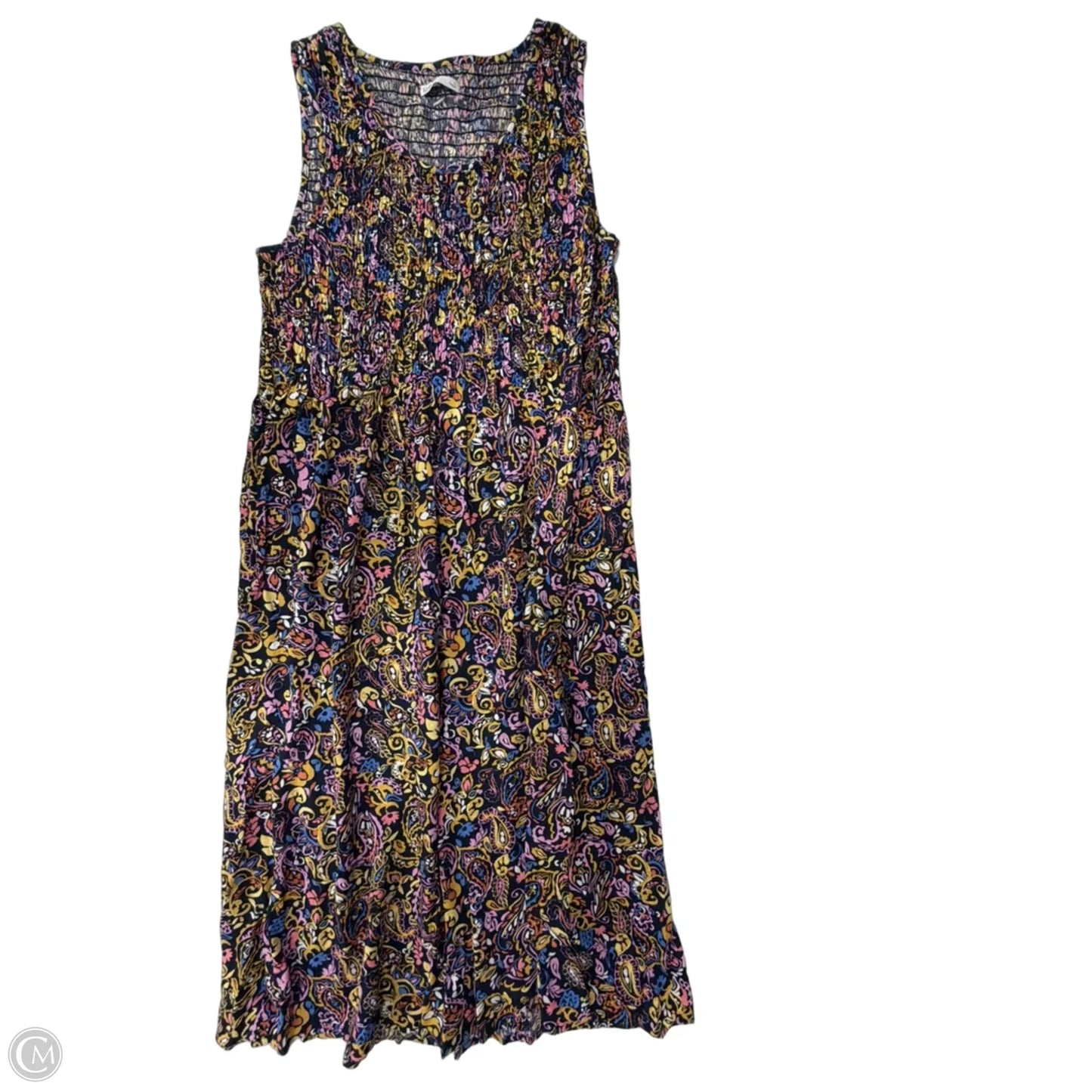 Dress Casual Midi By Croft And Barrow In Paisley Print, Size: L