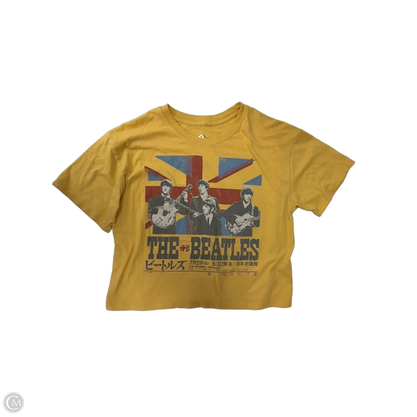 Top Short Sleeve By Clothes Mentor In Yellow, Size: L