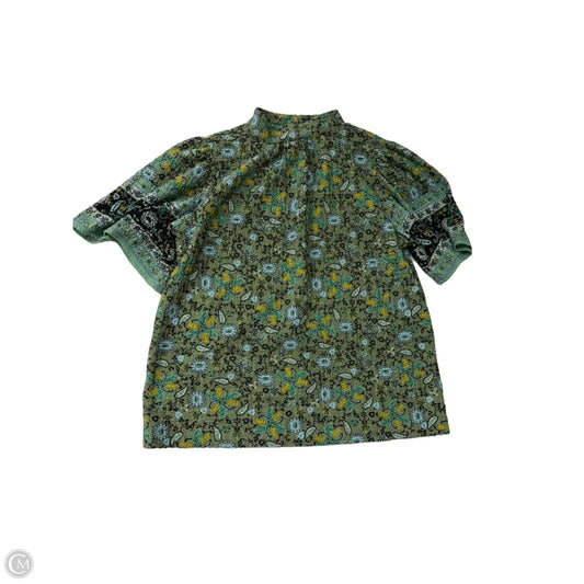 Top Short Sleeve By Loft In Green, Size: M