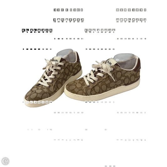 Shoes Designer By Coach In Brown & Cream, Size: 9.5