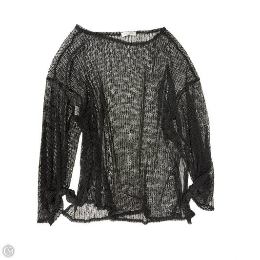 Top Long Sleeve By Cmf In Black, Size: L