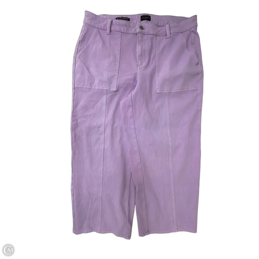 Jeans Wide Leg By Talbots In Purple, Size: 16
