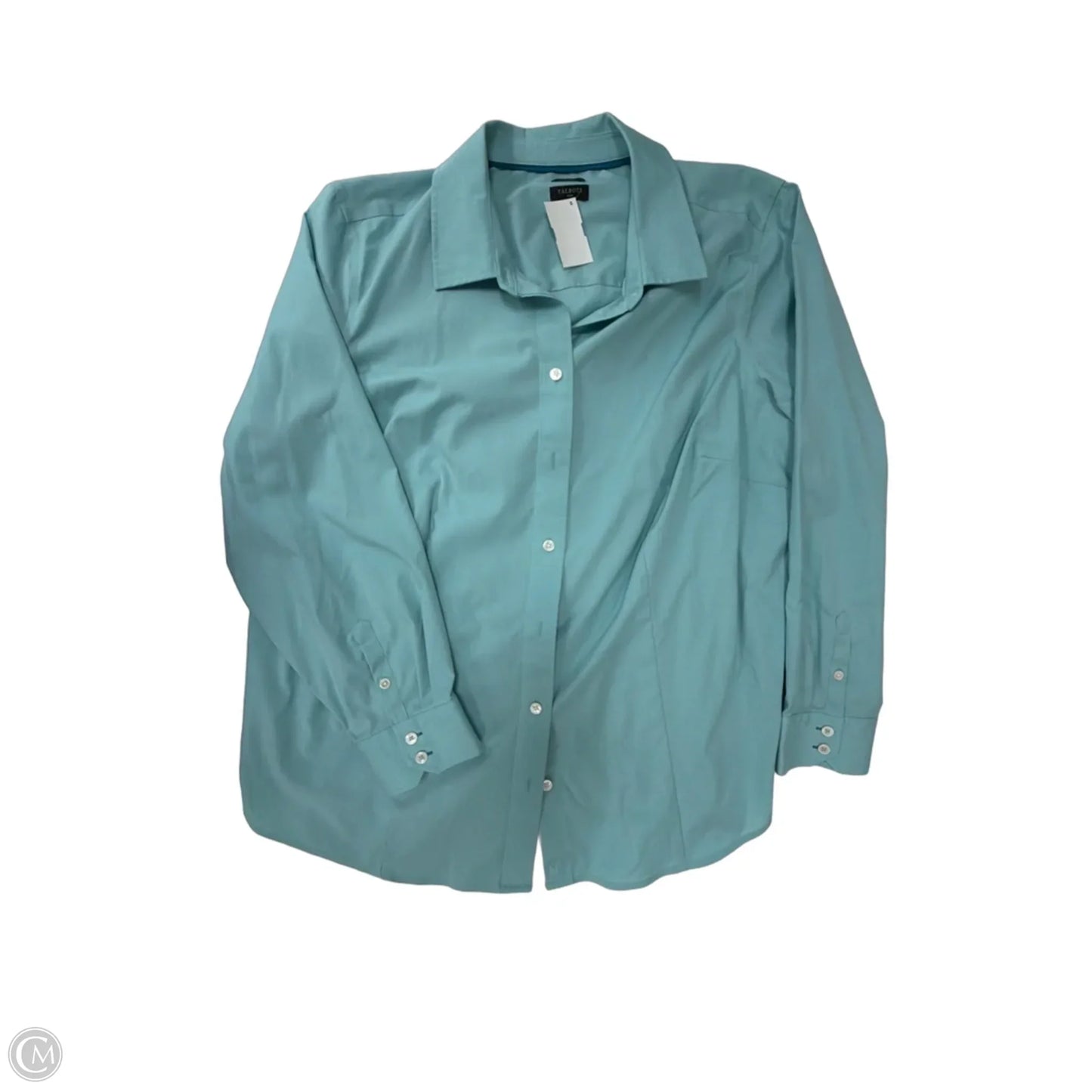 Top Long Sleeve By Talbots In Teal, Size: 1x