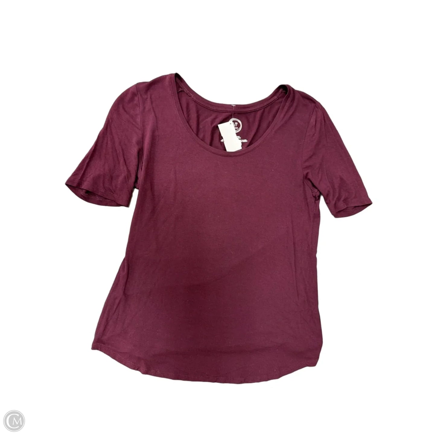 Top Short Sleeve By Maurices In Maroon, Size: S