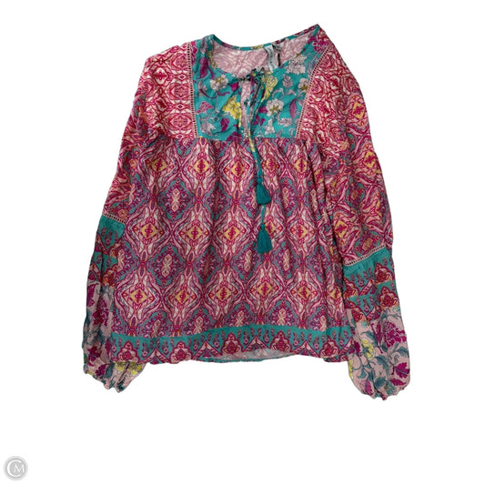 Top Long Sleeve By Grace + Karma In Multi-colored, Size: Xl
