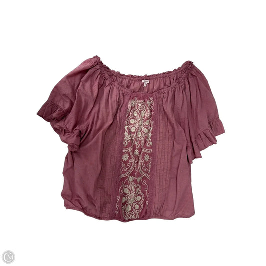 Top Short Sleeve By Maurices In Pink, Size: 1x