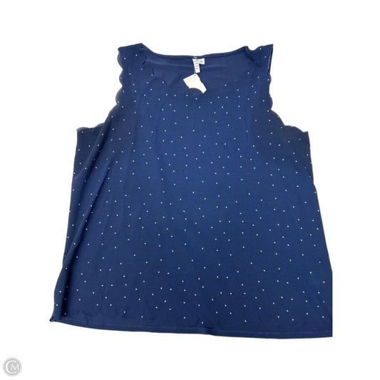 Top Sleeveless By Elle In Navy, Size: Xl