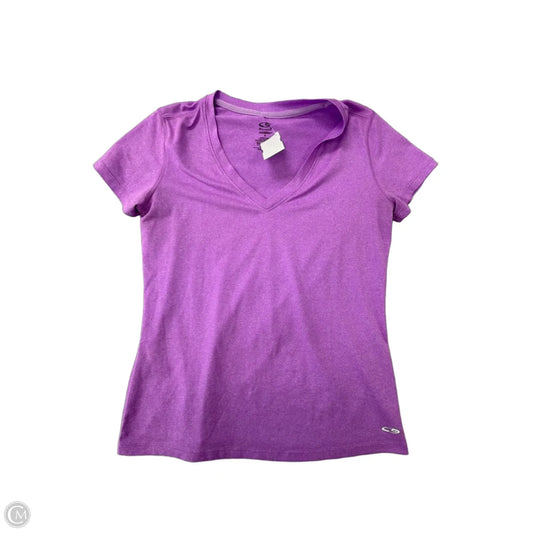 Athletic Top Short Sleeve By Champion In Purple, Size: S