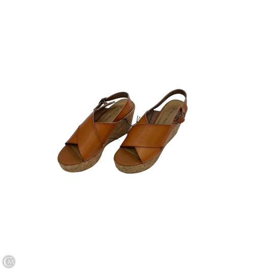 Sandals Heels Wedge By Falls Creek In Orange, Size: 7