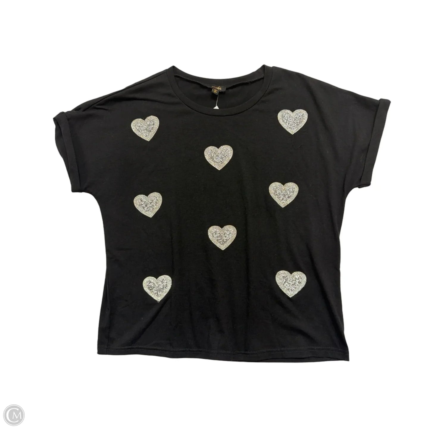 Top Short Sleeve By Ontwelfth In Black, Size: L