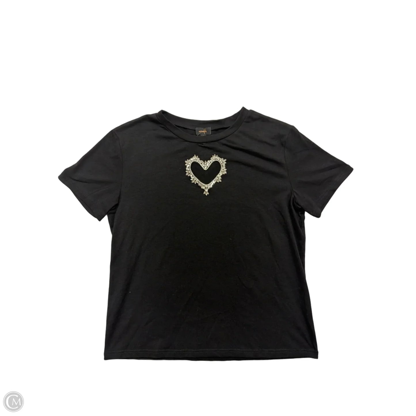 Top Short Sleeve By Ontwelfth In Black, Size: L