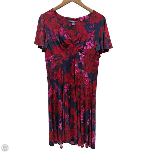 Dress Casual Midi By Chaps In Multi-colored, Size: L