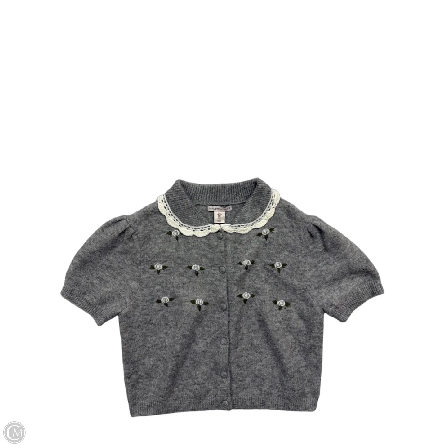 Top Short Sleeve By Sincerely Jules In Grey, Size: L