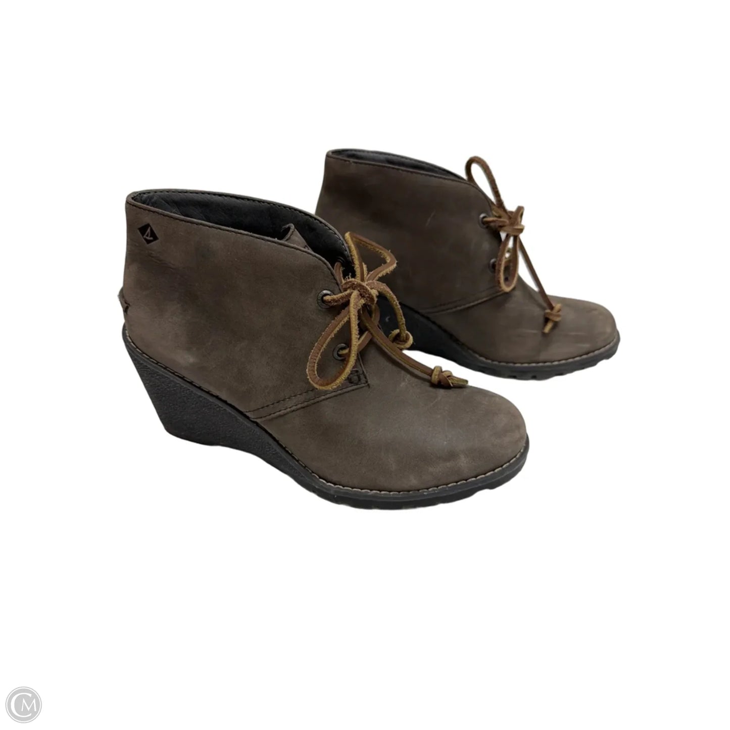 Shoes Heels Wedge By Sperry In Grey, Size: 6