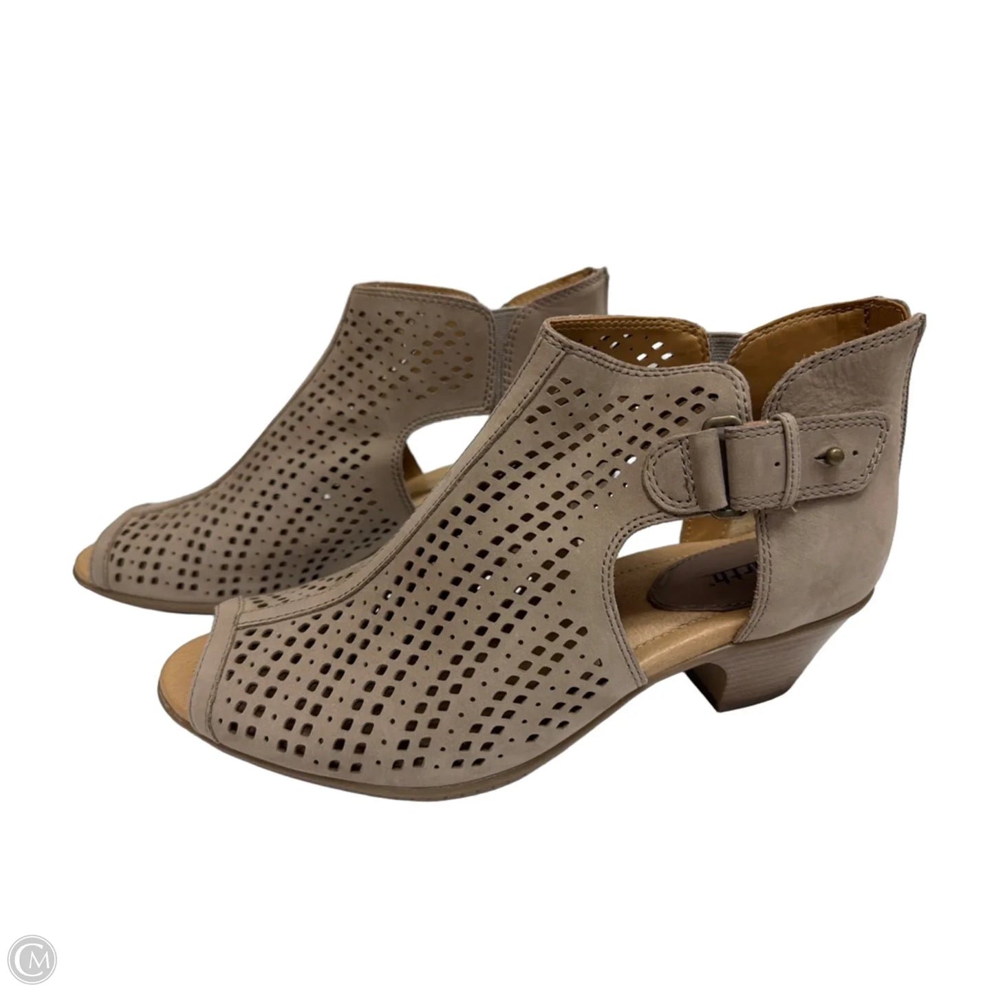 Sandals Heels Wedge By Earth In Beige, Size: 10