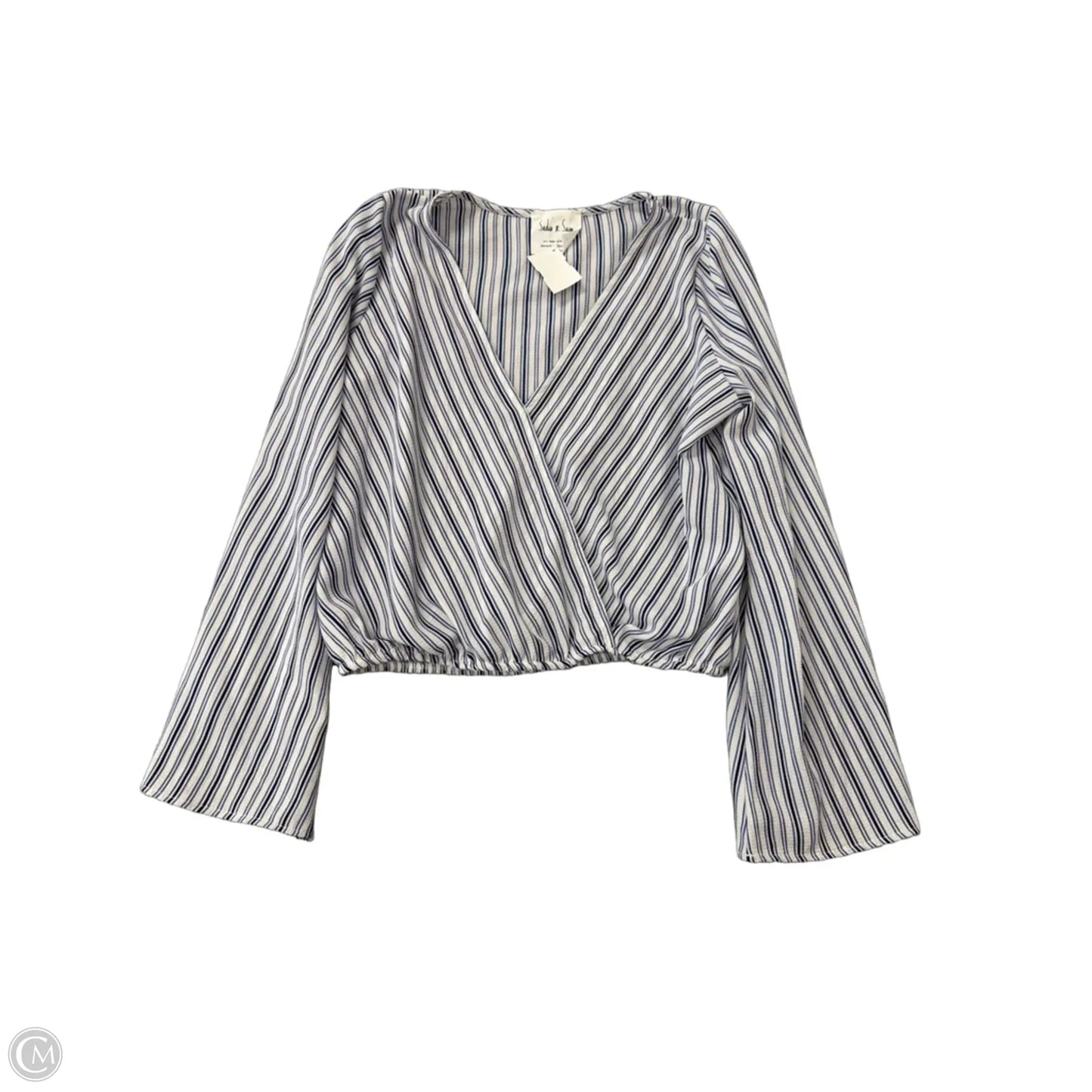 Top Long Sleeve By Sadie & Sage In Striped Pattern, Size: M