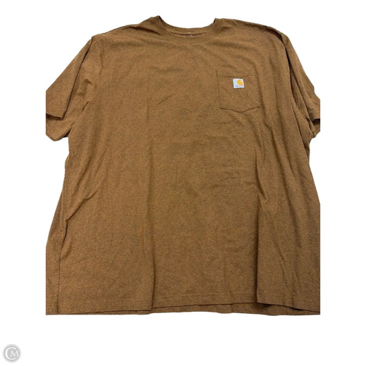 Top Short Sleeve By Carhartt In Brown, Size: 4x