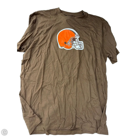 Top Short Sleeve By Fanatics In Brown, Size: 4x