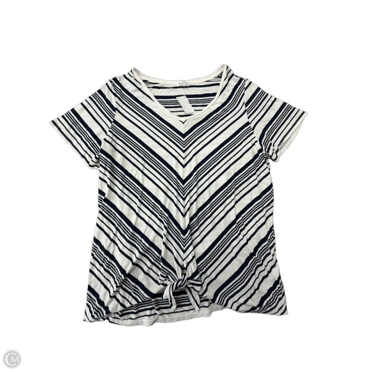 Top Short Sleeve By Westport In Striped Pattern, Size: 3x