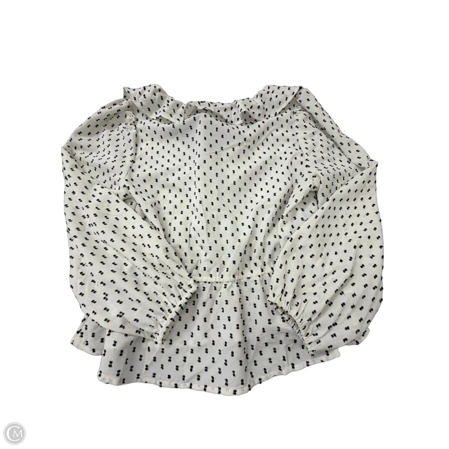 Top Long Sleeve By Old Navy In Black & White, Size: L