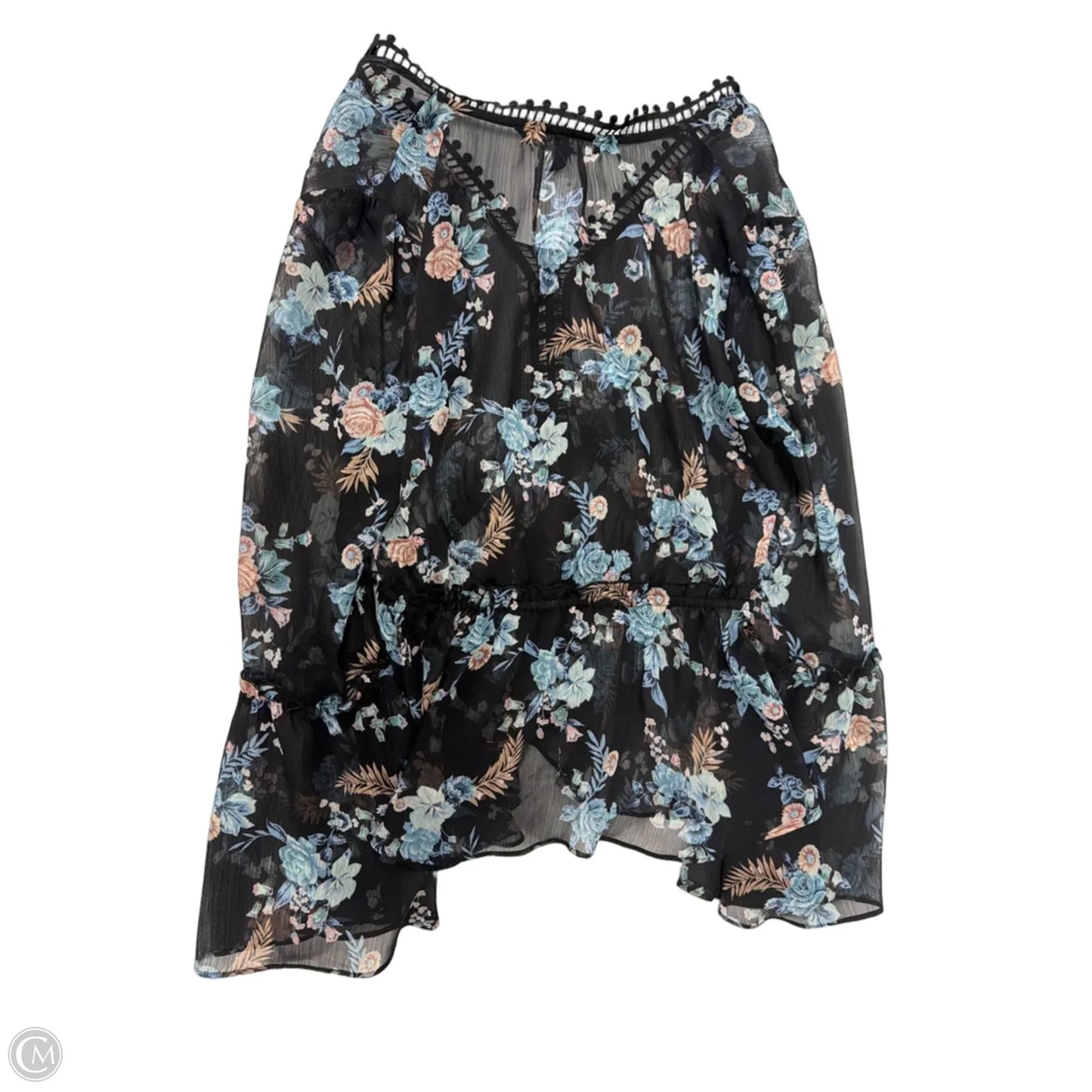 Top Long Sleeve By White House Black Market In Floral Print, Size: Sp