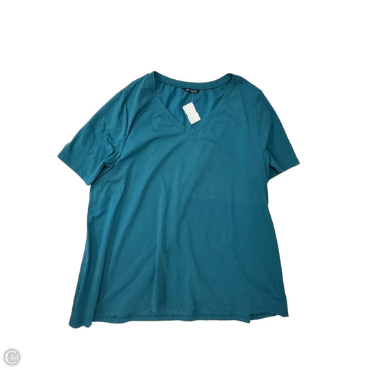 Top Short Sleeve By Bloomchic In Teal, Size: 2x